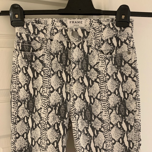 Frame Snakeskin Jeans - Picture 1 of 6
